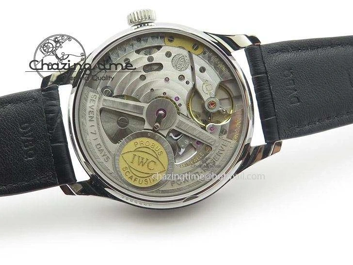 MIROTIME 0406 Portuguese Real PR IW500126 ZF 1:1 Best Edition Grey Red Dial On Black Leather Strap A52010 V Resilient 7333